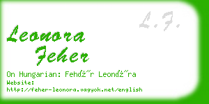 leonora feher business card